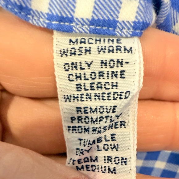 Ralph Lauren Blake Gingham Button Down Shirt 100% Cotton Blue White Size XL - Picture 6 of 7